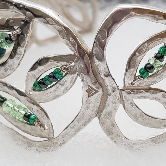 Silpada Sterling Silver Turquoise 'Garden Party' Cuff Bracelet B2182 - Picture 11 of 16